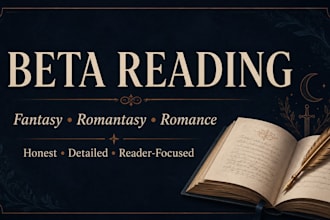 beta read your fantasy, romantasy, or romance novel