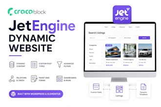 build a crocoblock jetengine dynamic wordpress website