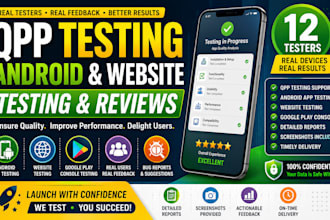 do app testing, android app testing, website testing and reviews
