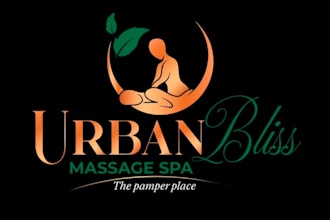 make modern fashion massage, yoga, spa, esthetics logo design