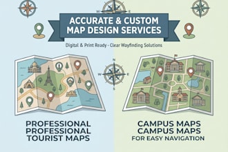 create professional tourist map and campus map for easy navigation