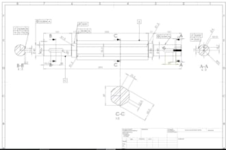 create shaft technical drawing
