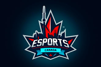 draw custom sports logo, esports badge, and athletic team branding