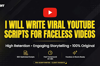 write engaging youtube scripts for faceless videos
