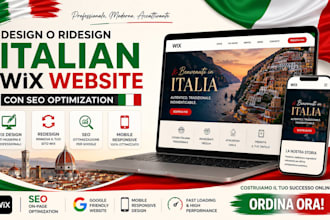 design or redesign your italian wix website with SEO optimization