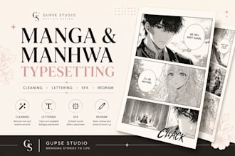 clean and typeset your manga, manhwa or webtoon