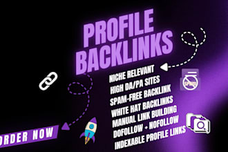do manually 600 profile backlinks and seo link building