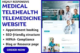 design medical website telehealth telemedicine online doctor website