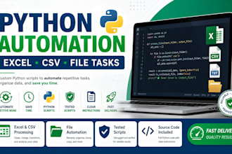 automate repetitive excel CSV and file tasks with python