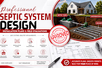 do professional septic system design, installation plans and field evaluations