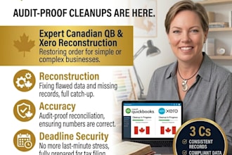 do forensic bookkeeping, catch up, and messy bank cleanup in xero or qbo