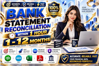 reconcile made bank statement PDF to editable format