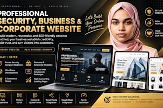 build a professional private security, business or corporate website