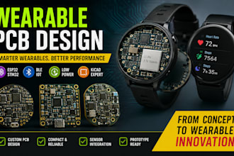 design  smart watch pcb ,wearable pcb, iot, ble, esp32, stm32, low power, kicad