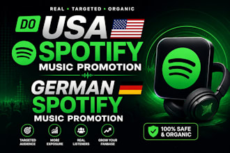 do USA spotify music promotion, german spotify music promotion