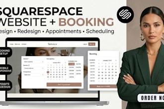 design squarespace website, ecommerce store, and squarespace booking
