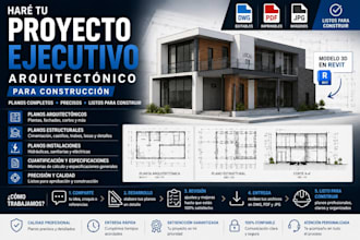 haré tu proyecto ejecutivo arquitectónico para construcción