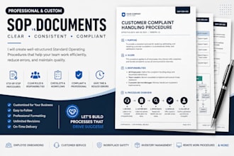 create professional sops policies and procedures