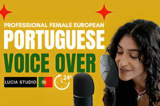 record best native european portuguese charming HQ voice over narration in 24hrs