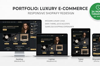 design a modern shopify store or shopify website