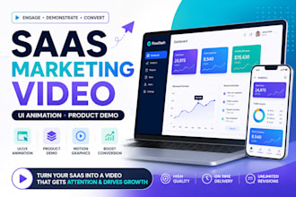 create saas explainer video, saas marketing video and product demo for startup