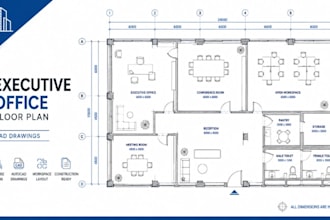 design executive office floor plan workspace cad drawings