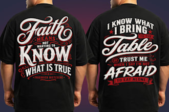 create custom t shirt, typography, apparel and merch designs