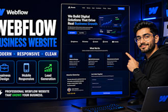 design webflow business website development, responsive webflow business website