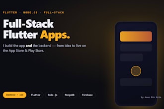 develop a full stack flutter app with nodejs backend