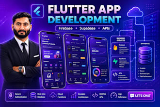 develop flutter apps with firebase or supabase backend