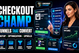 build, customize and optimize checkout champ funnels that convert