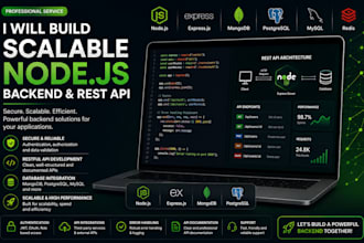 build scalable node js backend and rest API