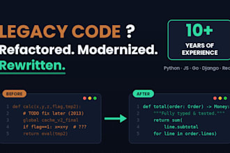 refactor, rewrite and modernize your legacy code or codebase