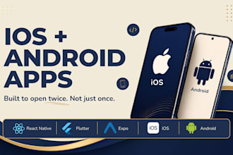 do app development ios and android mobile app using flutter or react native
