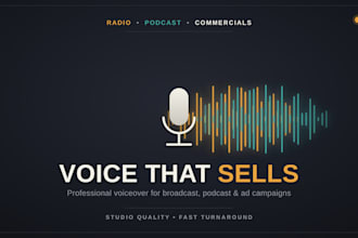 record a professional radio, podcast, or commercial voiceover