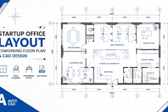 design startup office layout coworking floor plan cad drawings