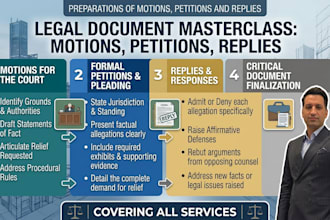prepare legal petitions and motions for you