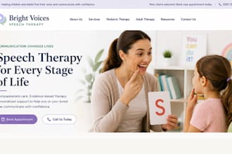 design squarespace speech therapy website clinic consultation booking mental