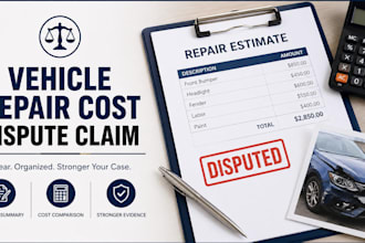 prepare a vehicle repair cost dispute claim for your small claims case