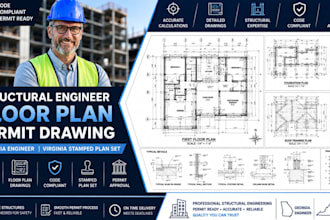 structural engineer floor plan permit drawing georgia virginia stamped plan set