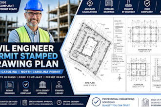 civil engineer permit stamped drawing plan south carolina north carolina permit