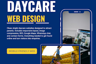 design a beautiful daycare and school wordpress website with search engine