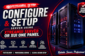 configure and setup server using xtreamui server or xui one panel with vod, ssl
