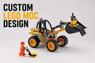 custom 3d lego moc design lego set model building lego car ship PDF instructions
