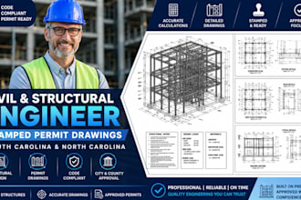 civil structural engineer stamped permit drawing south carolina north carolina