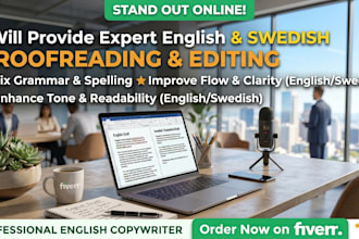 proofread and correct your swedish or english text