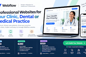 design a webflow website for your clinic dental or private medical practice