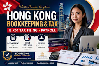 do hong kong bookkeeping, tax filing and monthly payroll and tax compliance