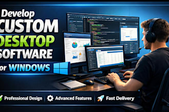 develop custom desktop software for windows and linux