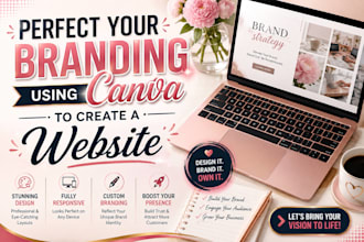 create canva website, canva landing page and ugc portfolio design